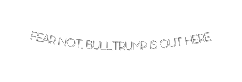 FEAR NOT BULLTRUMP IS OUT HERE